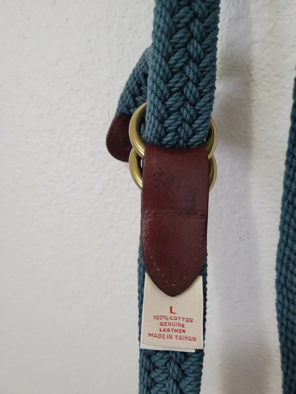 Ralph Lauren Double RL Cotton And Leather Braided Belt